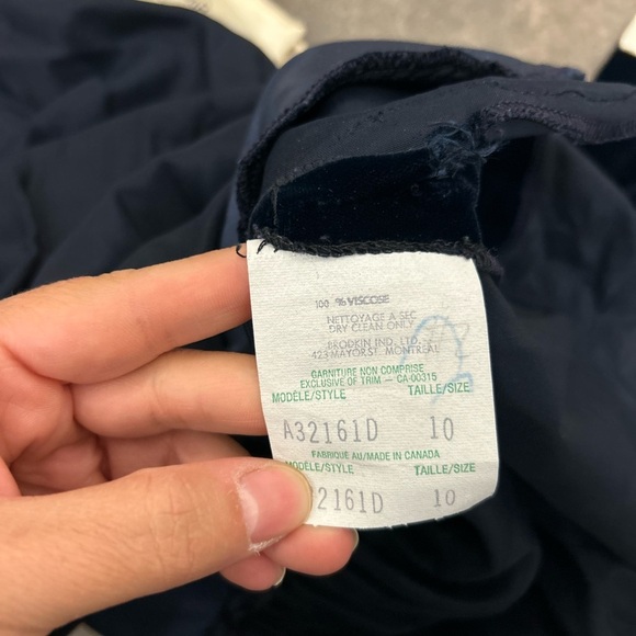 Nipon Boutique Navy maxi Dress velvet velour vintage whimsigoth witchy - Picture 5 of 5